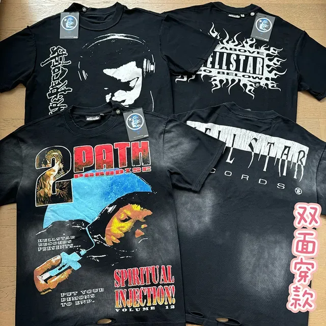 Hellstar Graphic Print Double-Sided T-Shirt 13