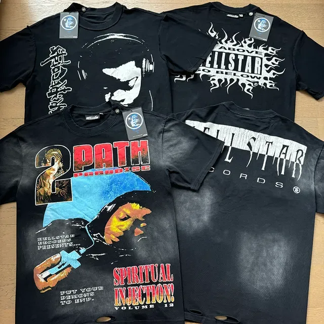 Hellstar Graphic Print Double-Sided T-Shirt 14