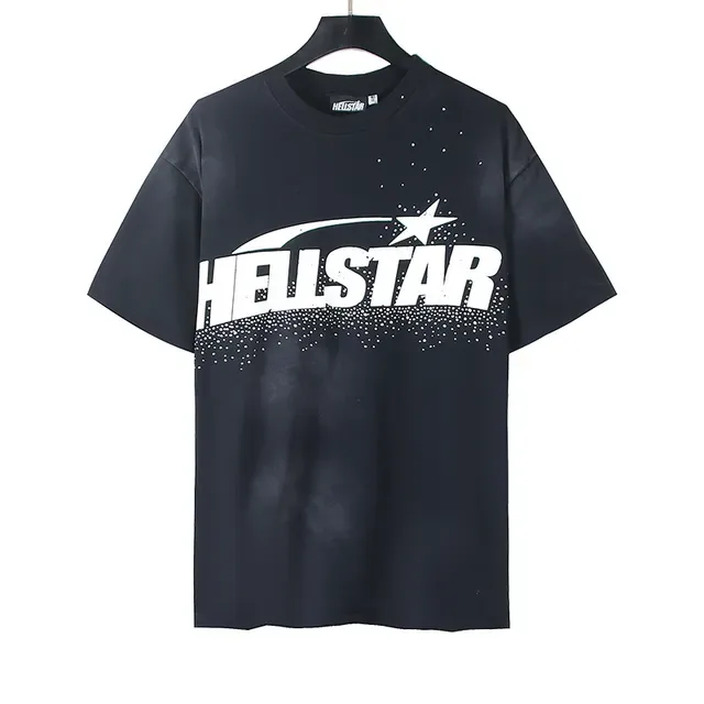 Hellstar 图案印花宽松黑色T恤 5