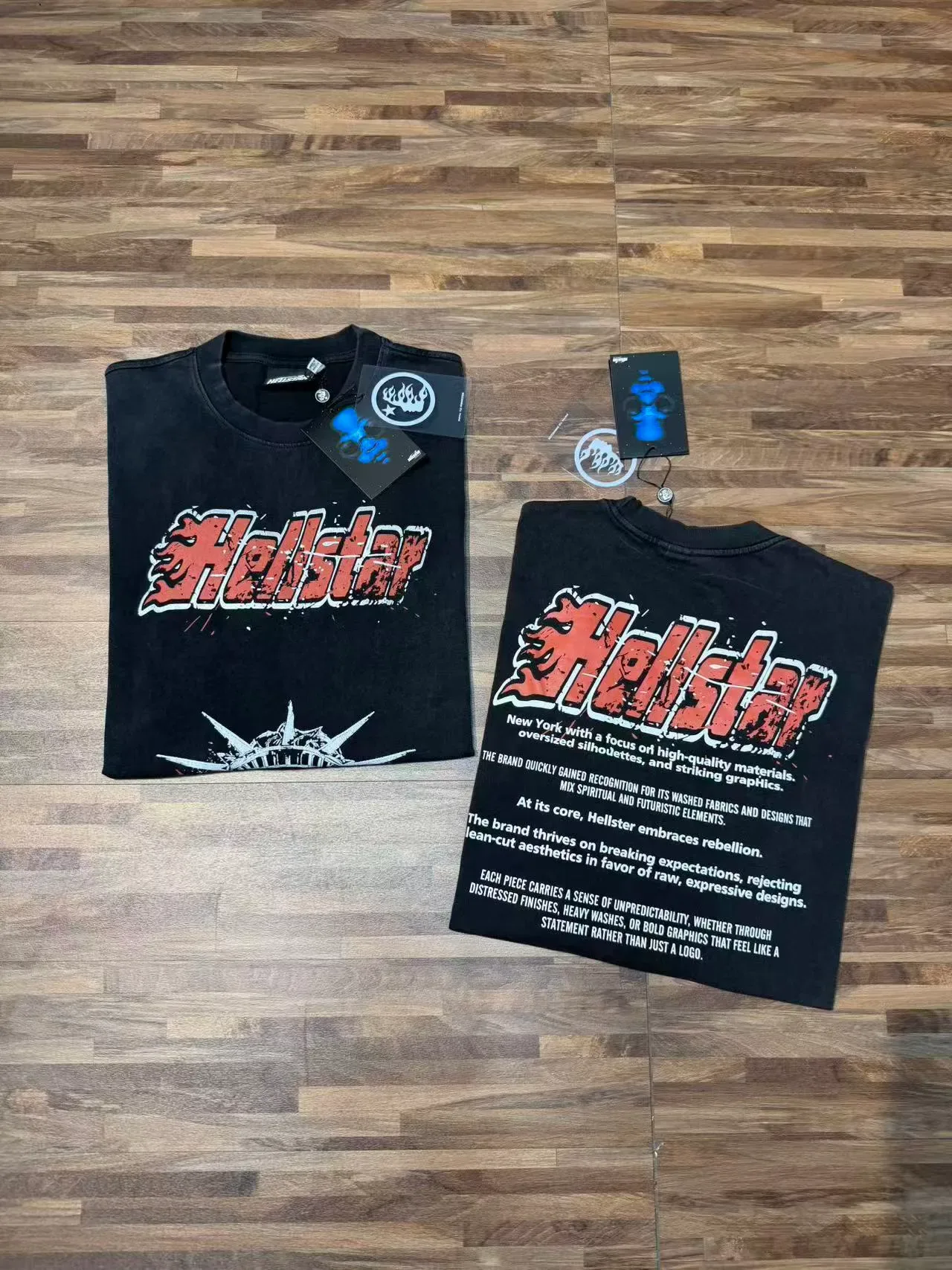 Hellstar Graphic Print Washed Black T-Shirt 4