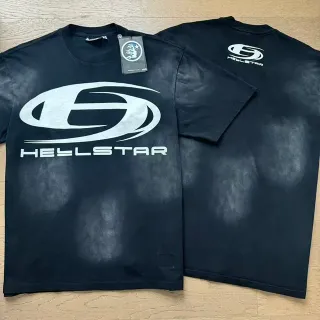 تيشيرت Hellstar جرافيك أسود مغسول