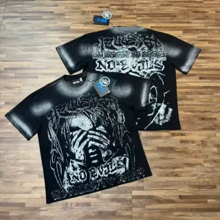 Hellstar No Evil গ্রাফিক প্রিন্ট কালো টি-শার্ট