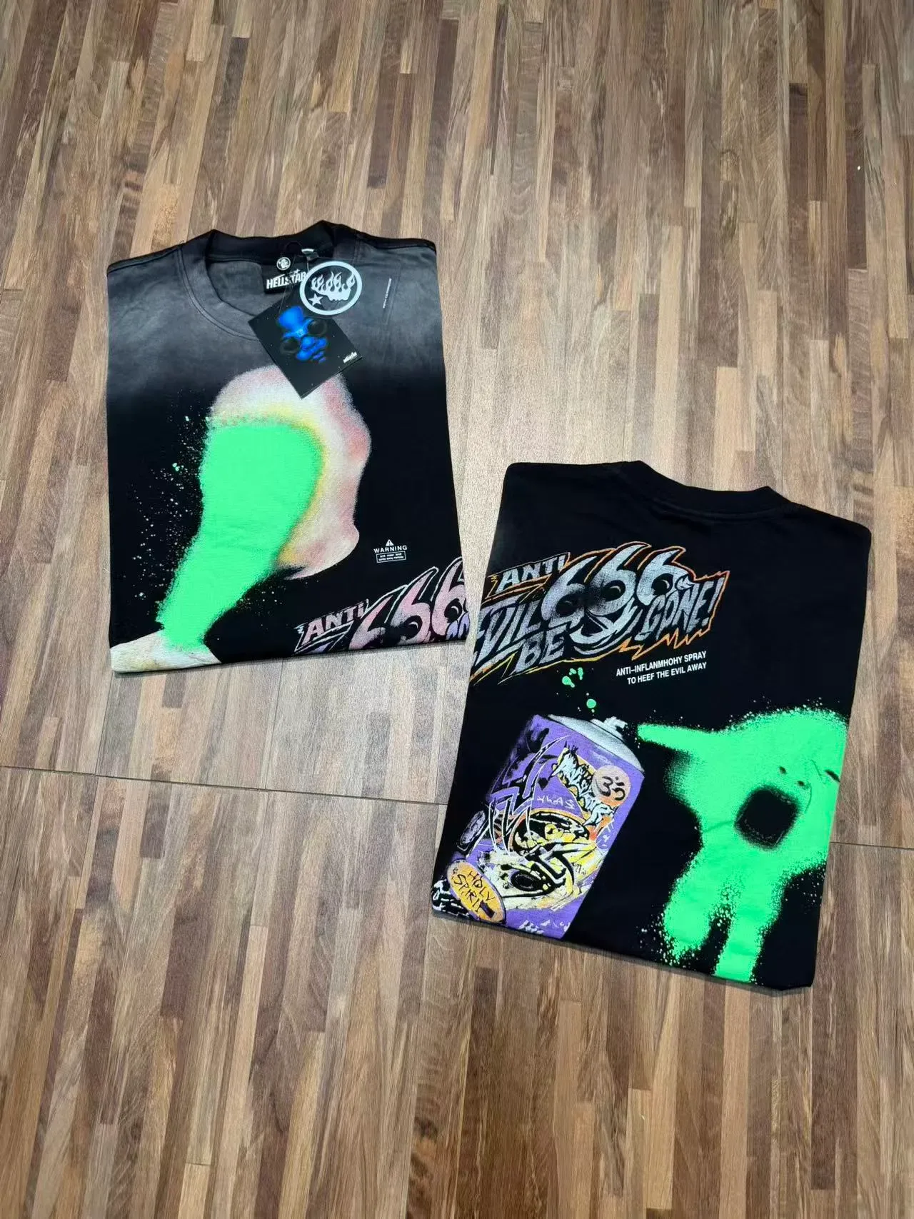 Hellstar Studios Graphic Print Gradient Black T-Shirt 5