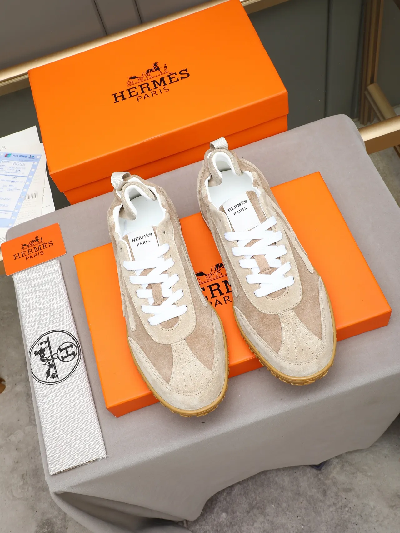Hermès Beige Suede Lifestyle Sneaker 2