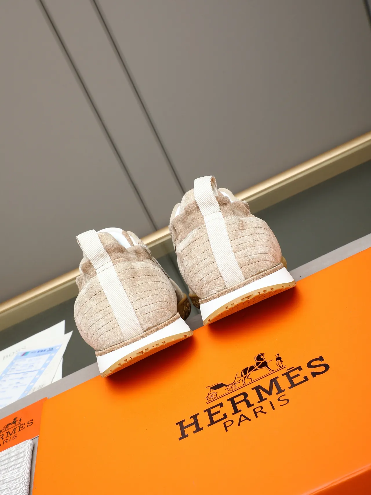 Hermès Beige Suede Lifestyle Sneaker 3