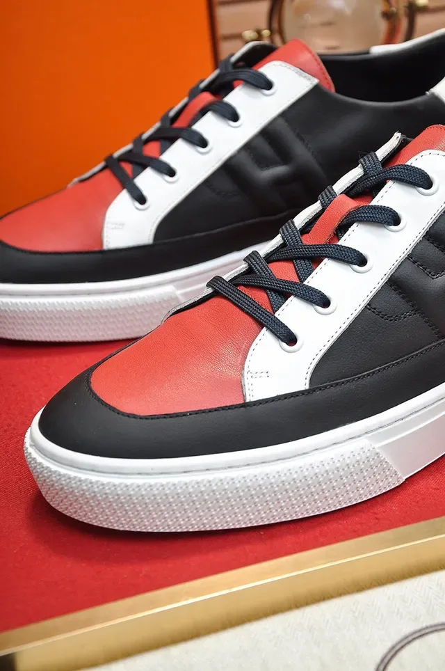 Hermès Color-Blocked Leather Lifestyle Sneakers 3