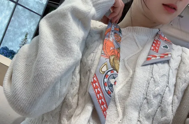 Hermès Equestrian Motif Gray Silk Scarf 2