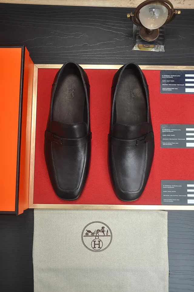 Hermès H Loafer Black Leather Loafers 5