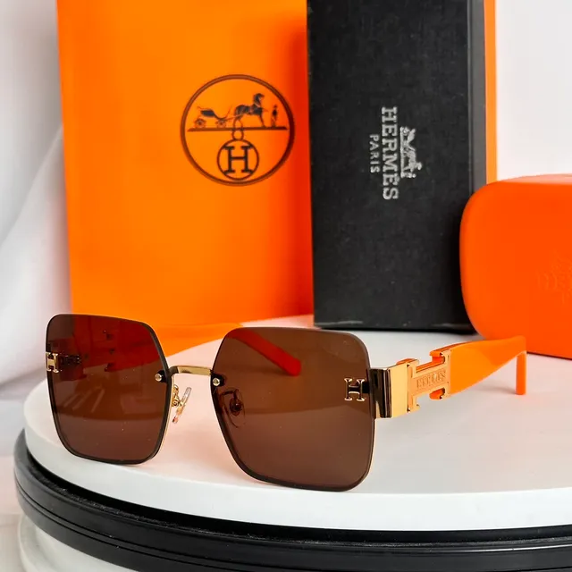 Hermès H-Shape Rimless Gradient Sunglasses 4