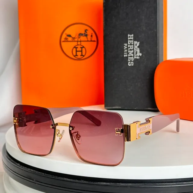 Hermès H-Shape Rimless Gradient Sunglasses 5
