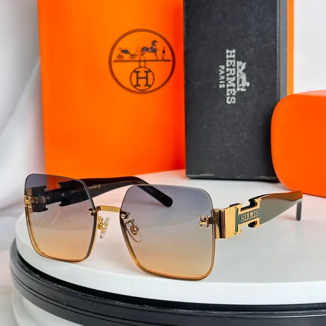 Hermès H-Shape Rimless Gradient Sunglasses 6