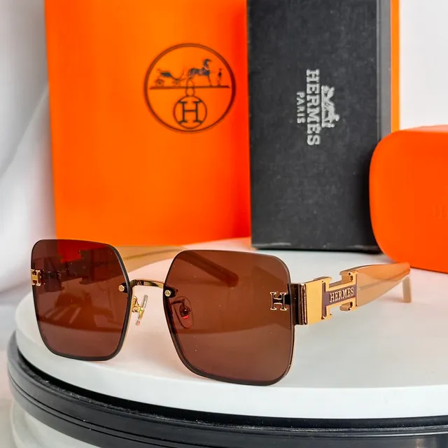 Hermès H-Shape Rimless Gradient Sunglasses 7