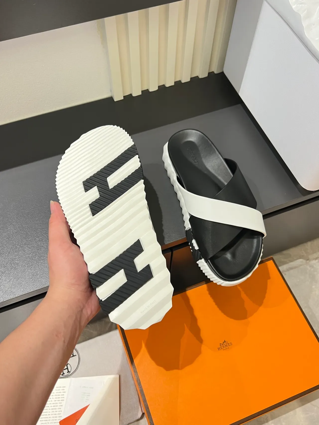 Hermès Oran Cross-Strap Slide Slippers 3