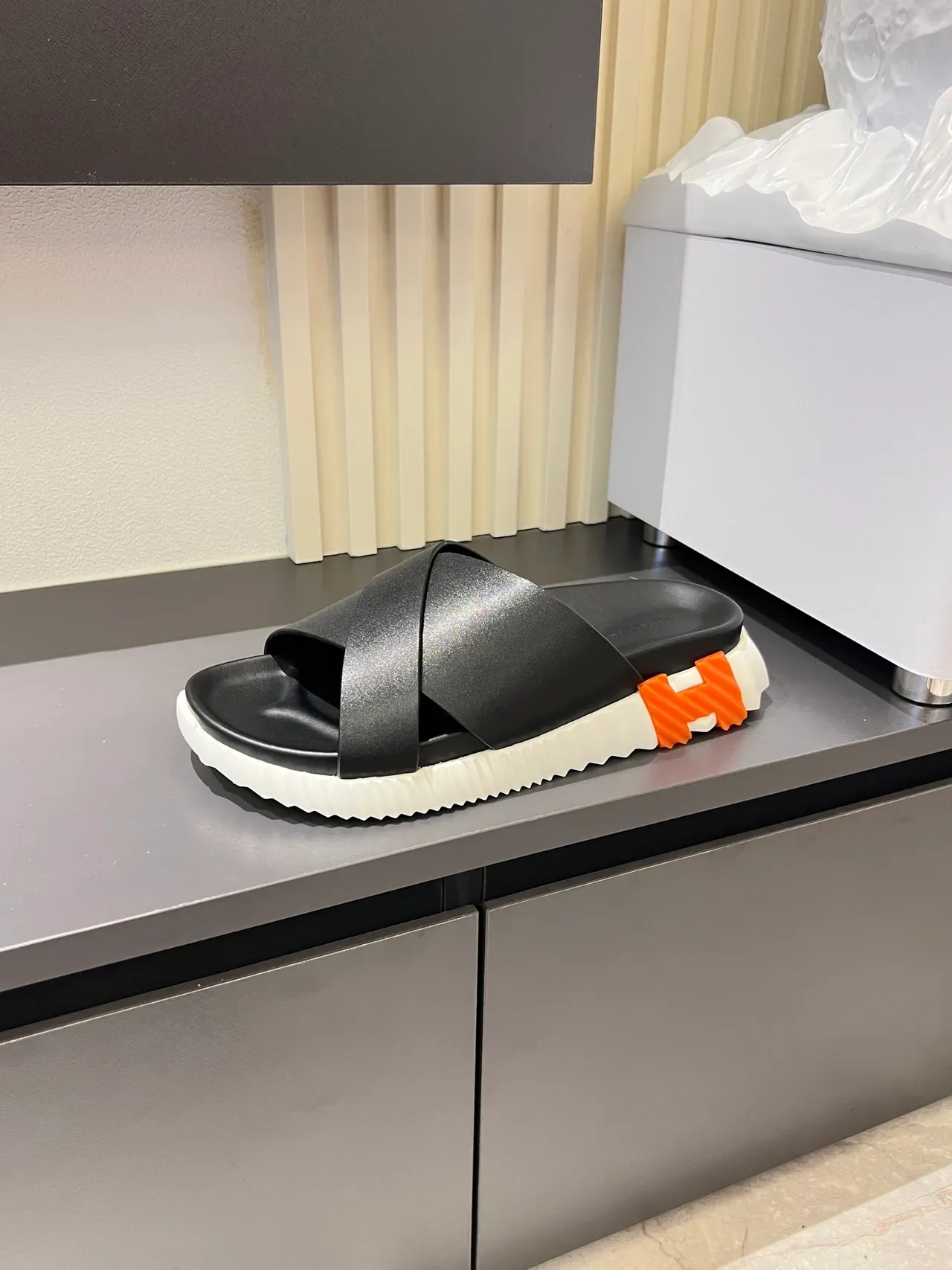 Hermès Oran Cross-Strap Slide Slippers 15