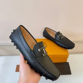 Hermès Oran Loafer Black Textured Leather H-Buckle Loafer