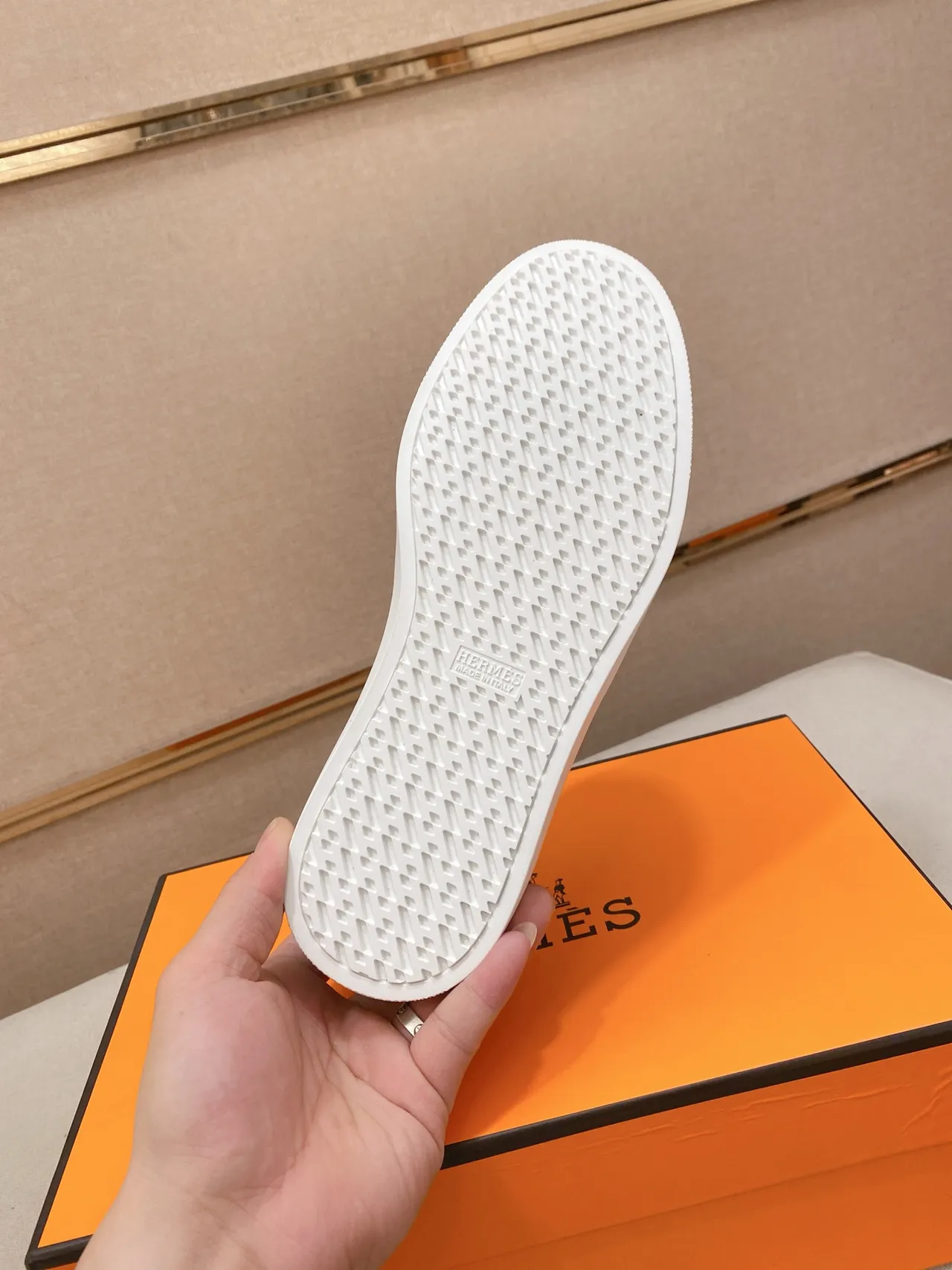 Hermès Oran Loafer loafer de couro branco slip-on 2