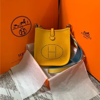Hermès Picotin Lock Yellow Perforated H Underarm Bag