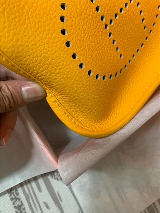 Hermès Picotin Lock Yellow Perforated H Underarm Bag 6