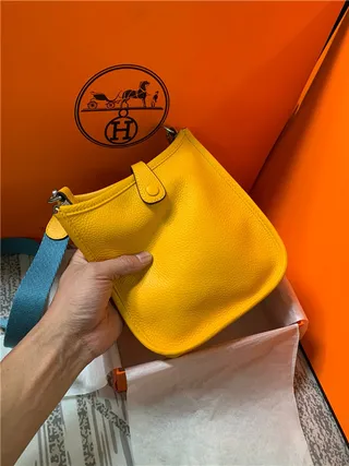 Hermès Picotin Lock Yellow Perforated H Underarm Bag 8
