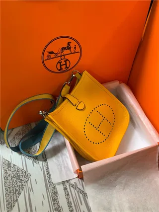 Hermès Picotin Lock Yellow Perforated H Underarm Bag 9