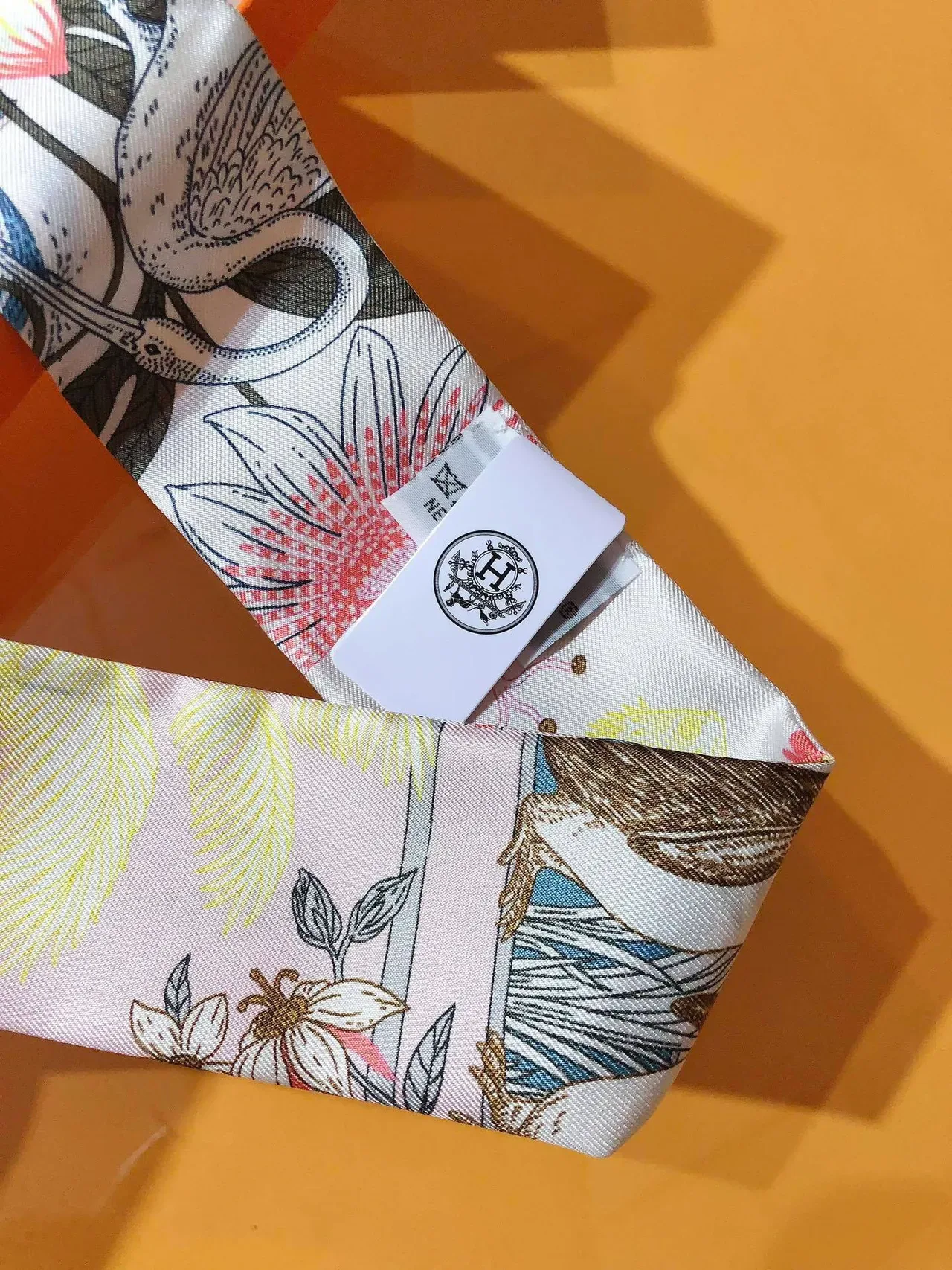 Hermès Twilly 'Curious Garden' Multicolor Silk Scarf 5