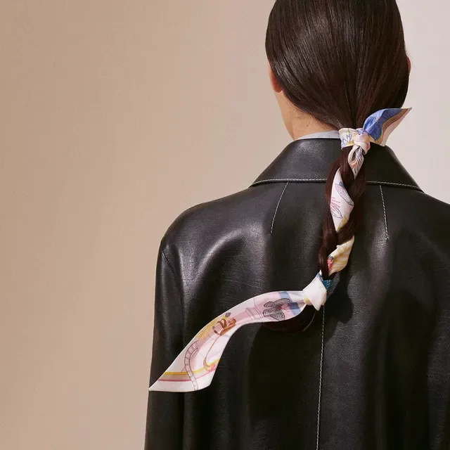 Hermès Twilly 'Curious Garden' Multicolor Silk Scarf 9