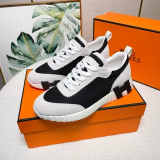 Hermès Two-Tone Mesh and Suede Lifestyle Sneakers