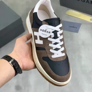 Hogan H-Series Brown and Black Suede Lifestyle Sneakers