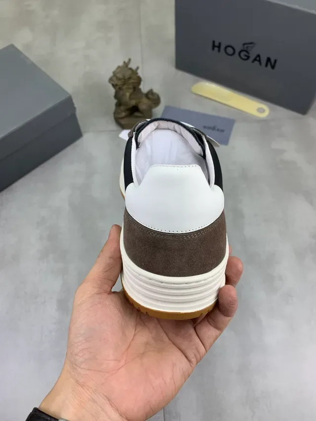 Hogan H-Series Brown and Black Suede Lifestyle Sneakers 4