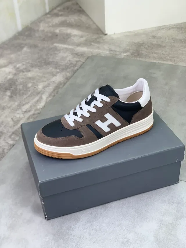 Hogan H-Series Brown and Black Suede Lifestyle Sneakers 5