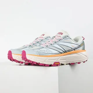 Hoka Gray Pink Zapatillas de running trail ligeras con upper de malla