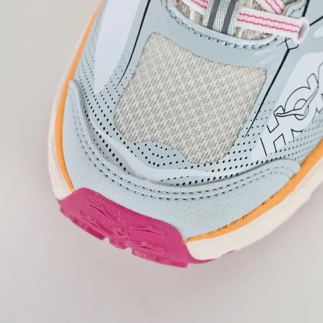 Hoka Gray Pink Chaussures de course trail légères avec upper en maille 5