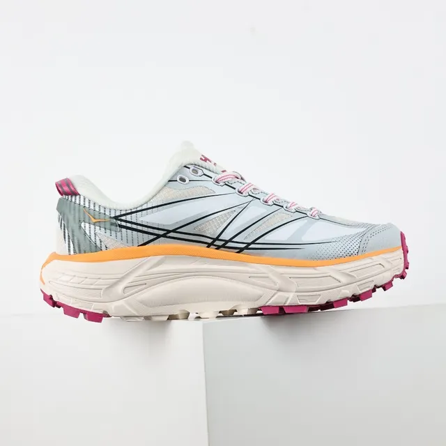 Hoka Gray Pink Chaussures de course trail légères avec upper en maille 7