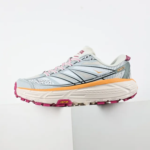 Hoka Gray Pink Chaussures de course trail légères avec upper en maille 9