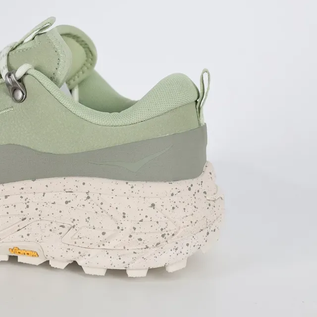Hoka Vert Beige Semelle Épaisse Inspiré du Trail Semelle Caoutchouc Tachetée Sneakers Lifestyle 4