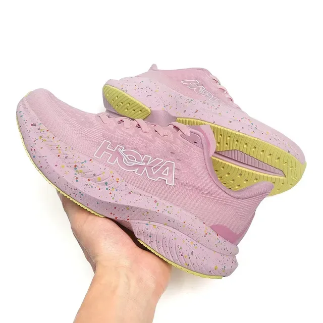 Hoka Mach 6 Pink Speckled Running Shoes 2