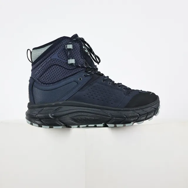 Hoka Speedgoat Botas de trekking de bico alto azul marinho e cinza 7