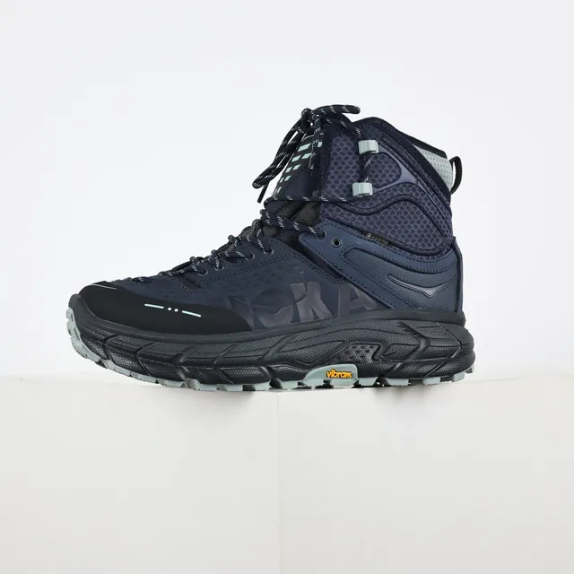 Hoka Speedgoat Botas de trekking de bico alto azul marinho e cinza 9
