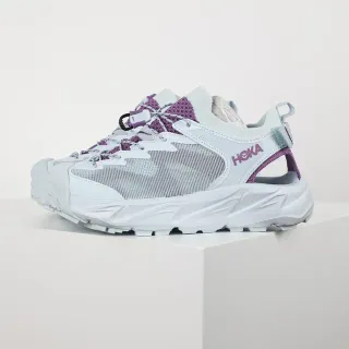 Hoka Zapatillas Lifestyle Blanco Morado Malla Superior Suela Media Esculpida
