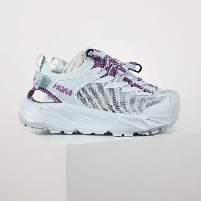Hoka Sneakers Lifestyle Blanc Violet Tige Maille Semelle Médiane Sculptée 3