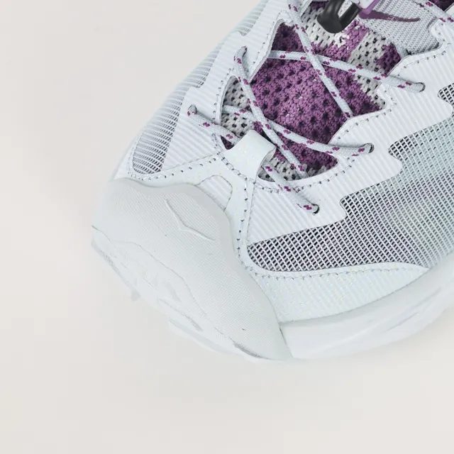Hoka Sneakers Lifestyle Blanc Violet Tige Maille Semelle Médiane Sculptée 5