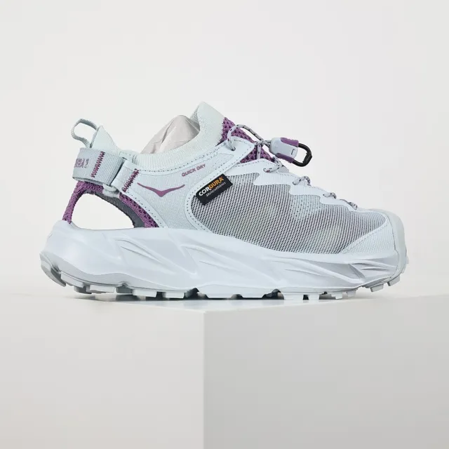 Hoka Sneakers Lifestyle Blanc Violet Tige Maille Semelle Médiane Sculptée 7