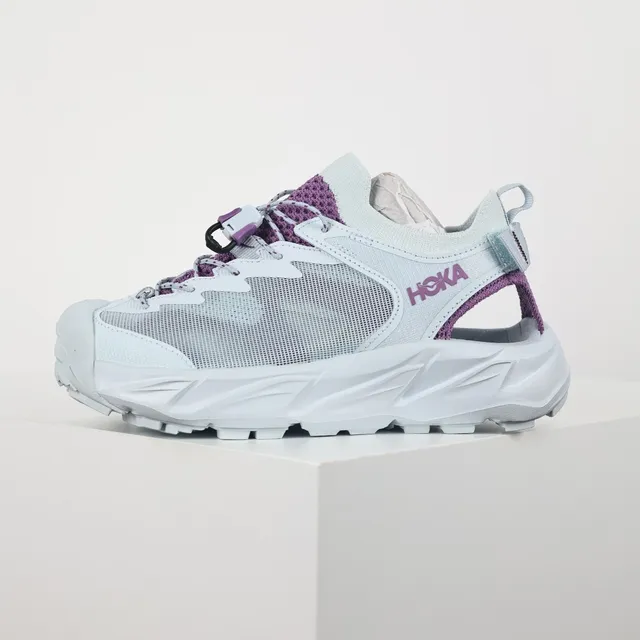 Hoka Sneakers Lifestyle Blanc Violet Tige Maille Semelle Médiane Sculptée 9