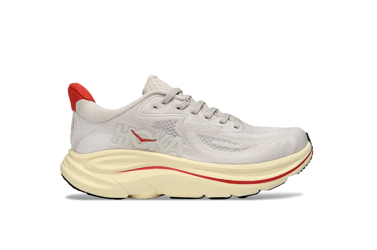 Hoka Blanc Rouge Empeigne en Maille Ingénierisée Selle Intermédiaire Sculptée Chaussures de Course 2