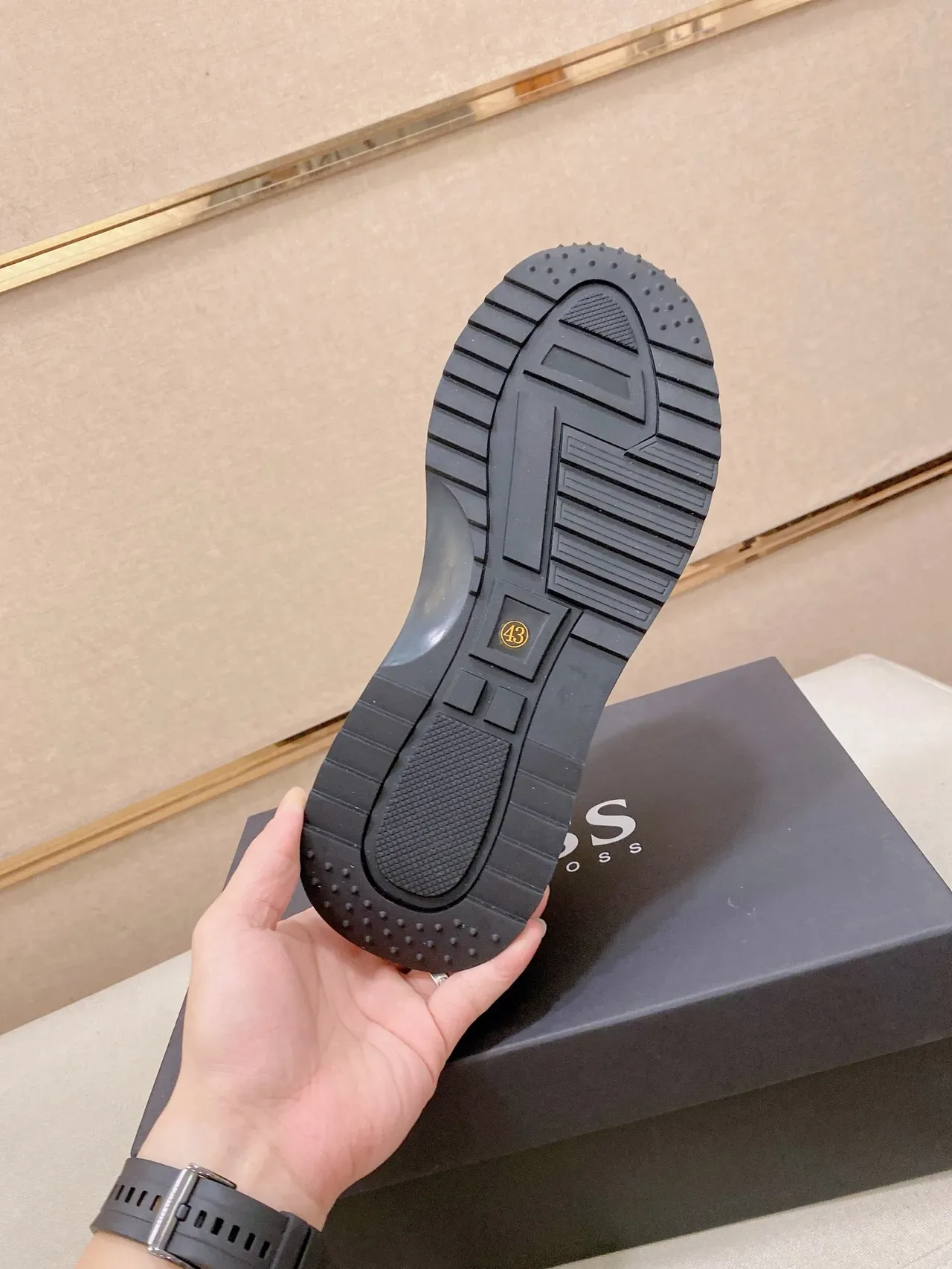 Hugo Boss Sneakers Navy tricotées slip-on lifestyle 2