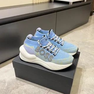 Hugo Boss Speed Trainer Light Blue Knit Lifestyle Sneakers