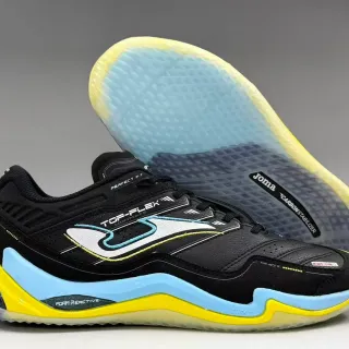 Joma Top-Flex Ultimate Black Yellow Light Blue Lifestyle Sneakers