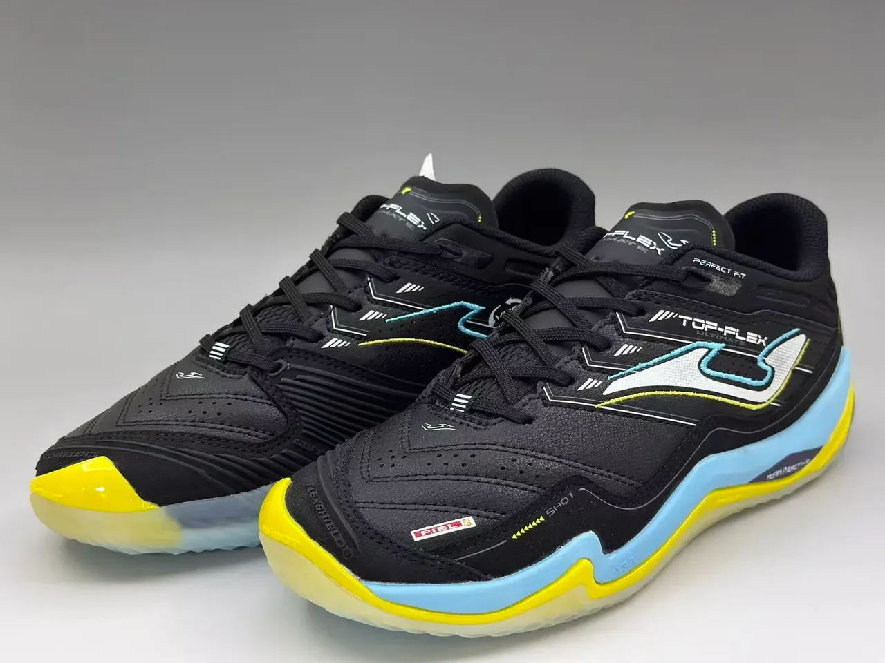 Joma Top-Flex Ultimate Black Yellow Light Blue Lifestyle Sneakers 2