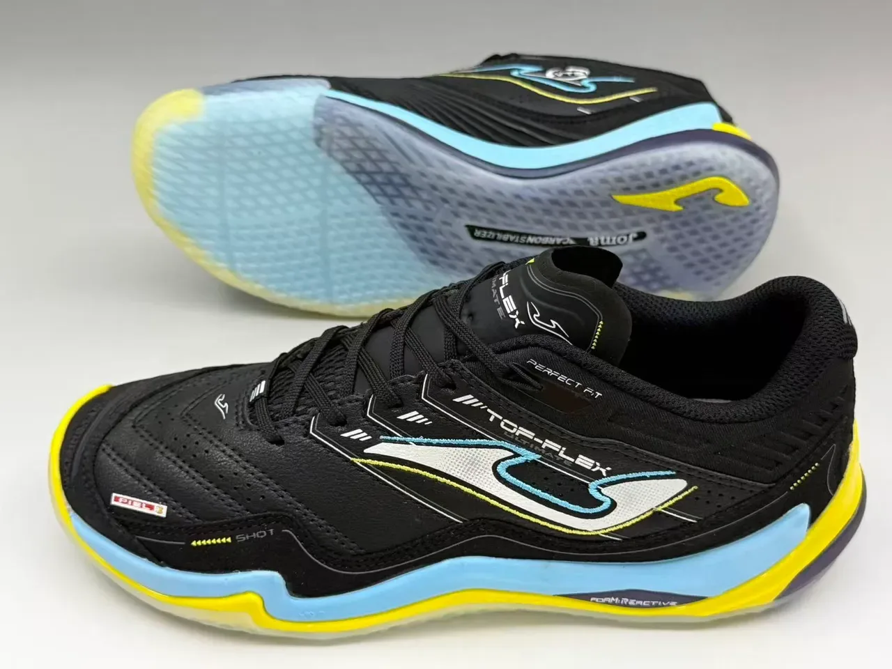 Joma Top-Flex Ultimate Black Yellow Light Blue Lifestyle Sneakers 7