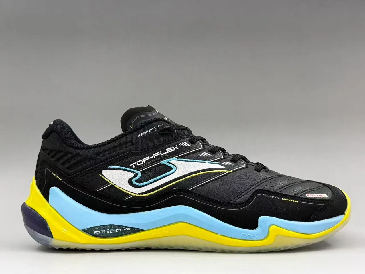 Joma Top-Flex Ultimate Black Yellow Light Blue Lifestyle Sneakers 11